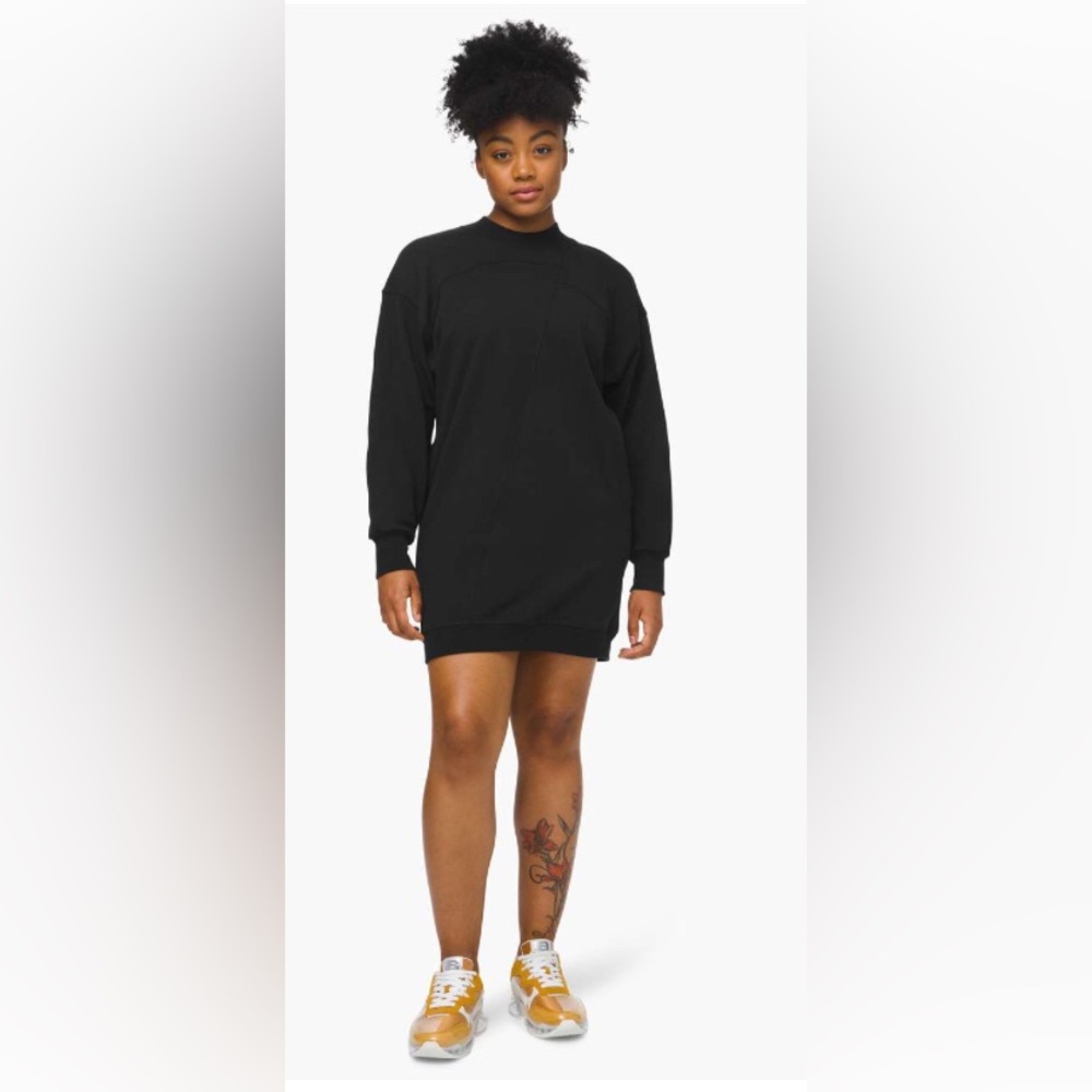 Lululemon Broken Beats Sweater Dress Black EUC